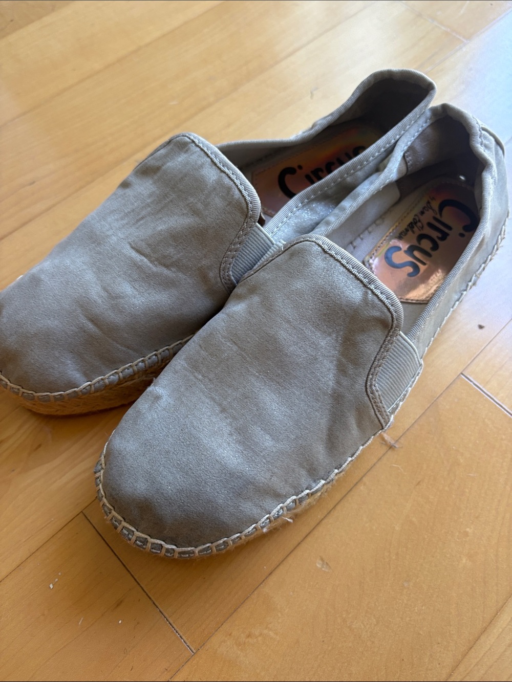 Circus by Sam Edelman Gray Canvas Slip-On Espadrilles 9M